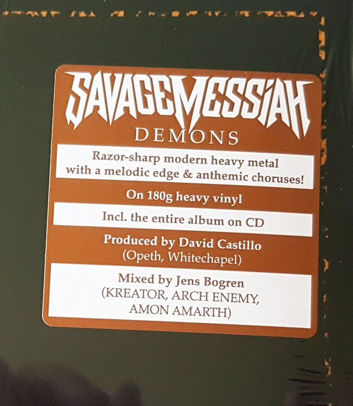 Schallplatten: Savage Messiah – Demons - LP & CD - 2019 - First Press – Neu und originalverpackt aus Uster von Zardodel 2