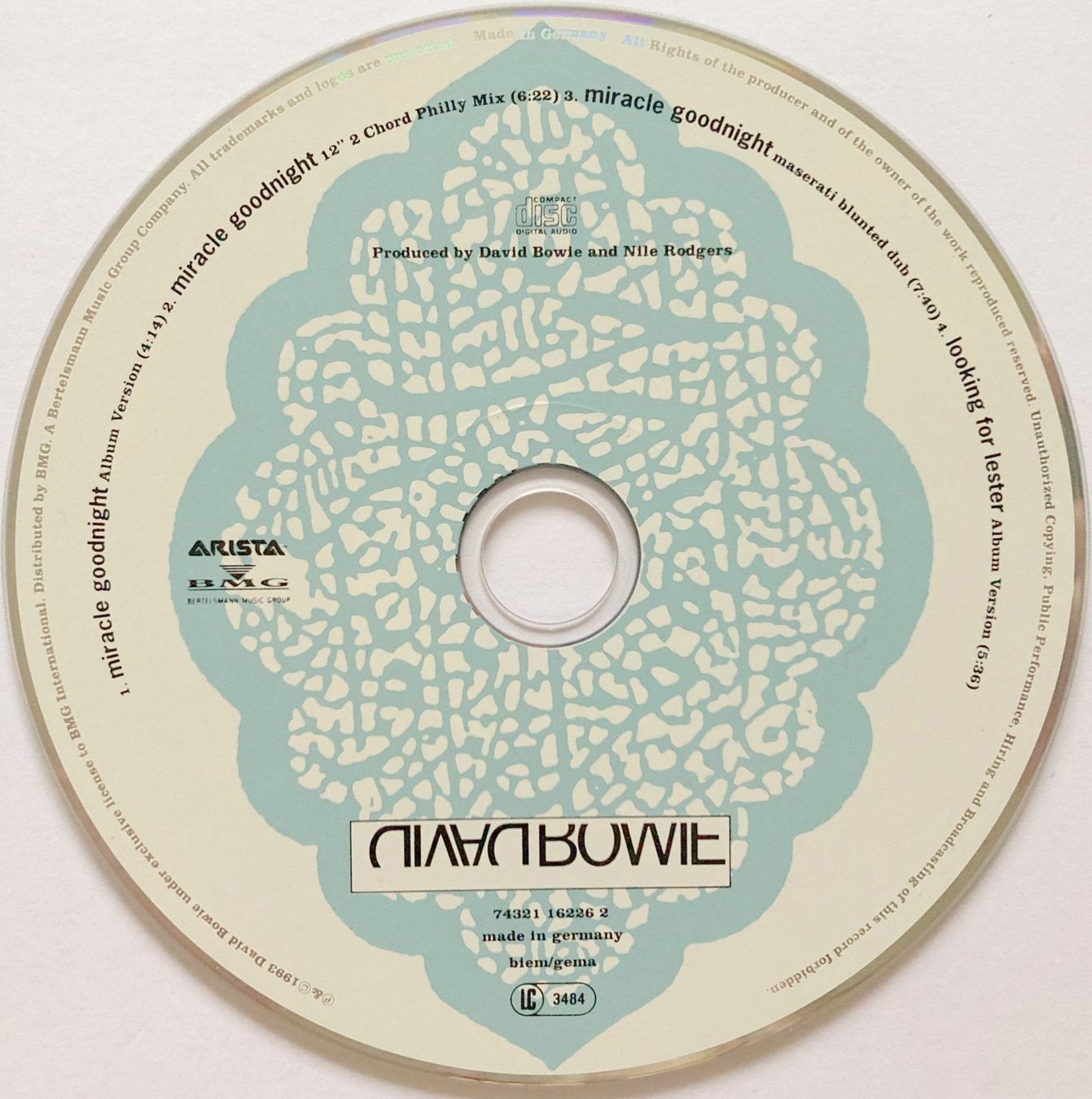 CDs: DAVID BOWIE - MIRACLE GOODNIGHT – D'occasion à Bottens par hotter-than-hell 2
