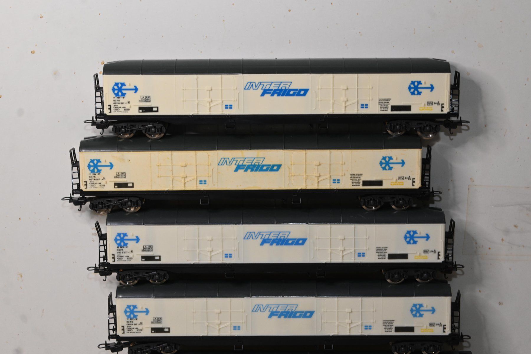 Lima Modellini di ferrovie: 5x Güterwagen Interfrigo Lima HO/DC ohne OVP – Usato da Laupen ZH venduto da Zmoewe 1