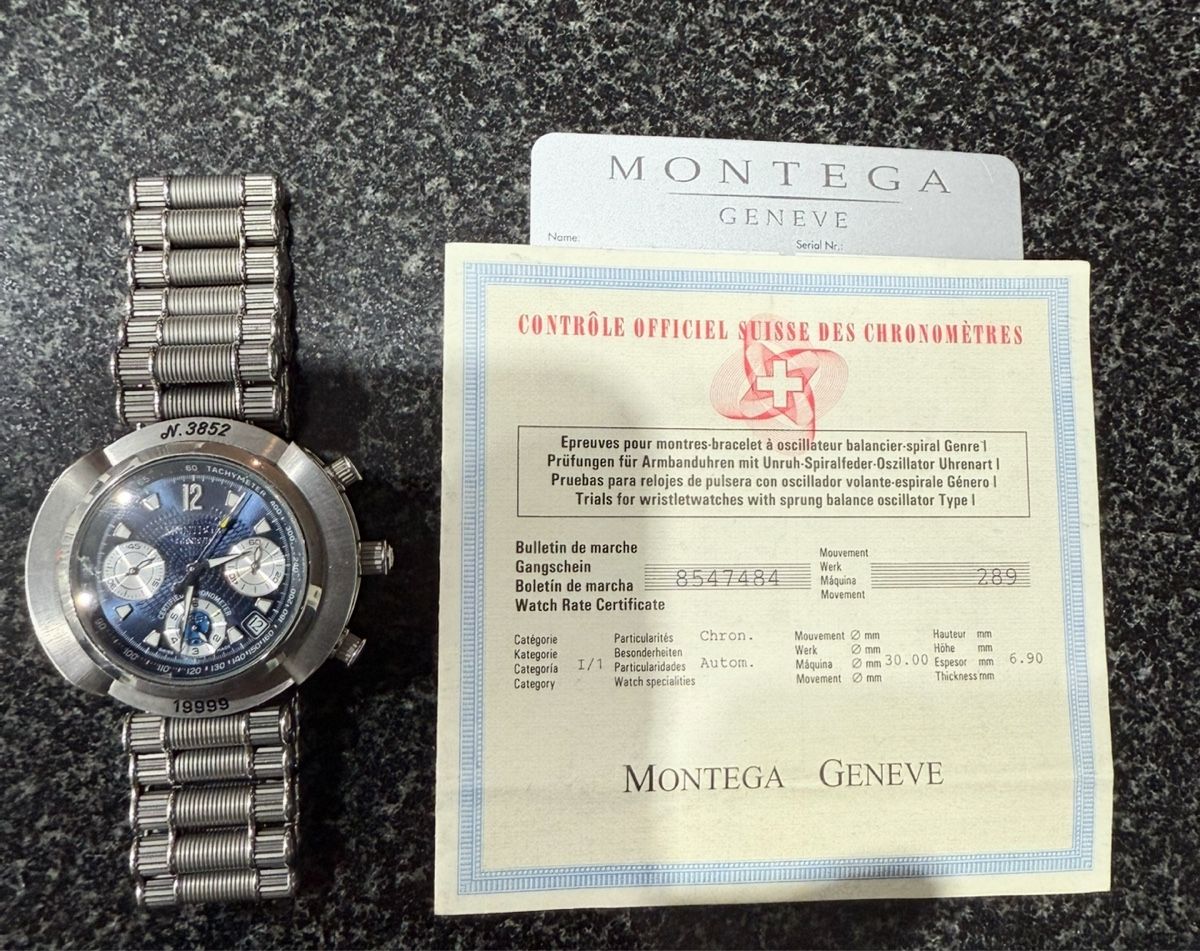 Montegrappa Orologi: Montre Montega Geneve Chronometer Limited Edition – Usato da Widnau venduto da RetoW01