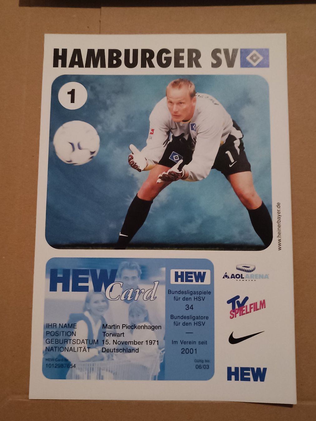Autogramme: Martin Piekenhagen - HSV 2003 - handsigniert – Gebraucht aus Menziken von Autogramme 1