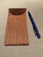 Kleines Stoffetui mit Leder