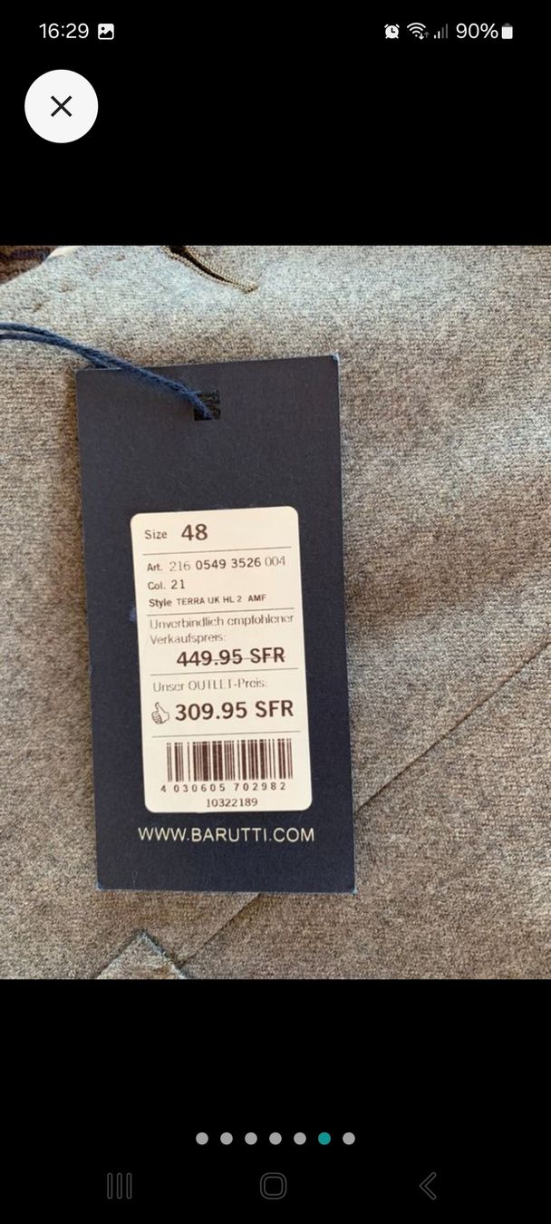 Giacche: Blazer BARUTTI, 100% Laine, Gr. 48 – Nuovo e nell'imballaggio originale da Genève venduto da Martinbng 5