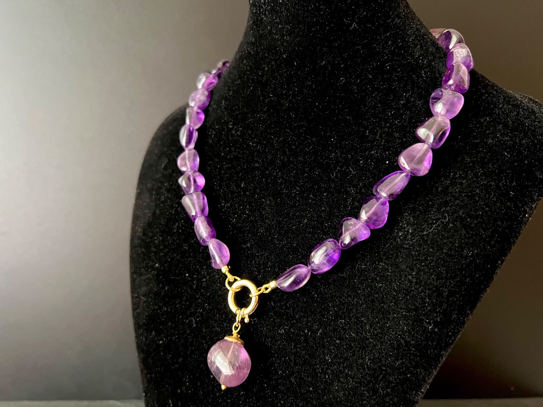 Catenine: Amethyst Halskette Silber Vergoldet – Nuovo e nell'imballaggio originale da Rüschlikon venduto da ThereseJewelryDesign 2