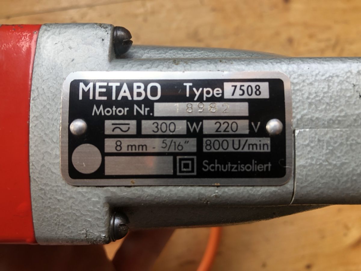 Metabo Trapani: METABO Bohrmaschine Typ 7508 – Usato da Reisiswil venduto da uleibundgut 3