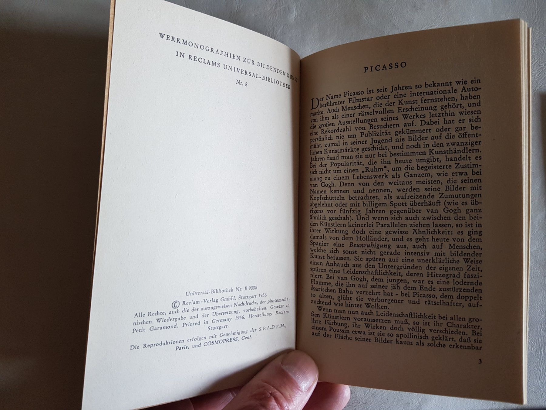 Libri: 2 Reclam Büchlein PICASSO 1956 – Usato da Walterswil BE venduto da Lonitti 8