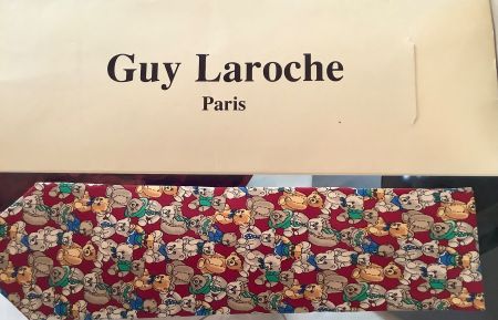 Krawatte Guy Laroche Bären Muster  Neu