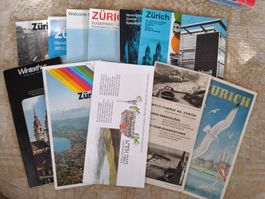 Konvolut Zürich 300 Gr. Prospekte ab 1950er jahren bis 2012