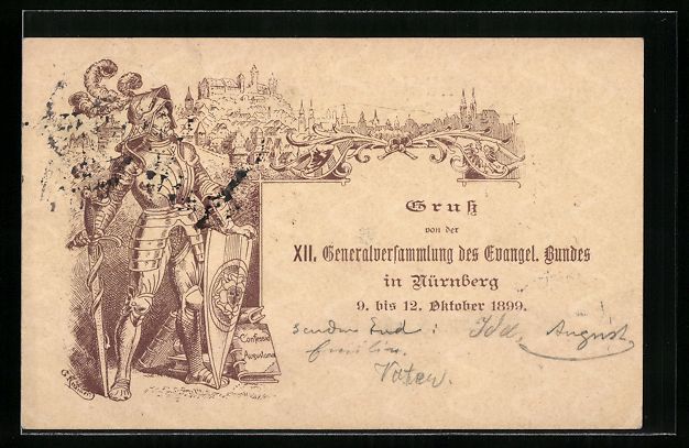 Cancelleria postale: Litho Ganzsache Bayern PP7C39: Nürnberg – Usato da Berlin venduto da bartko-reher