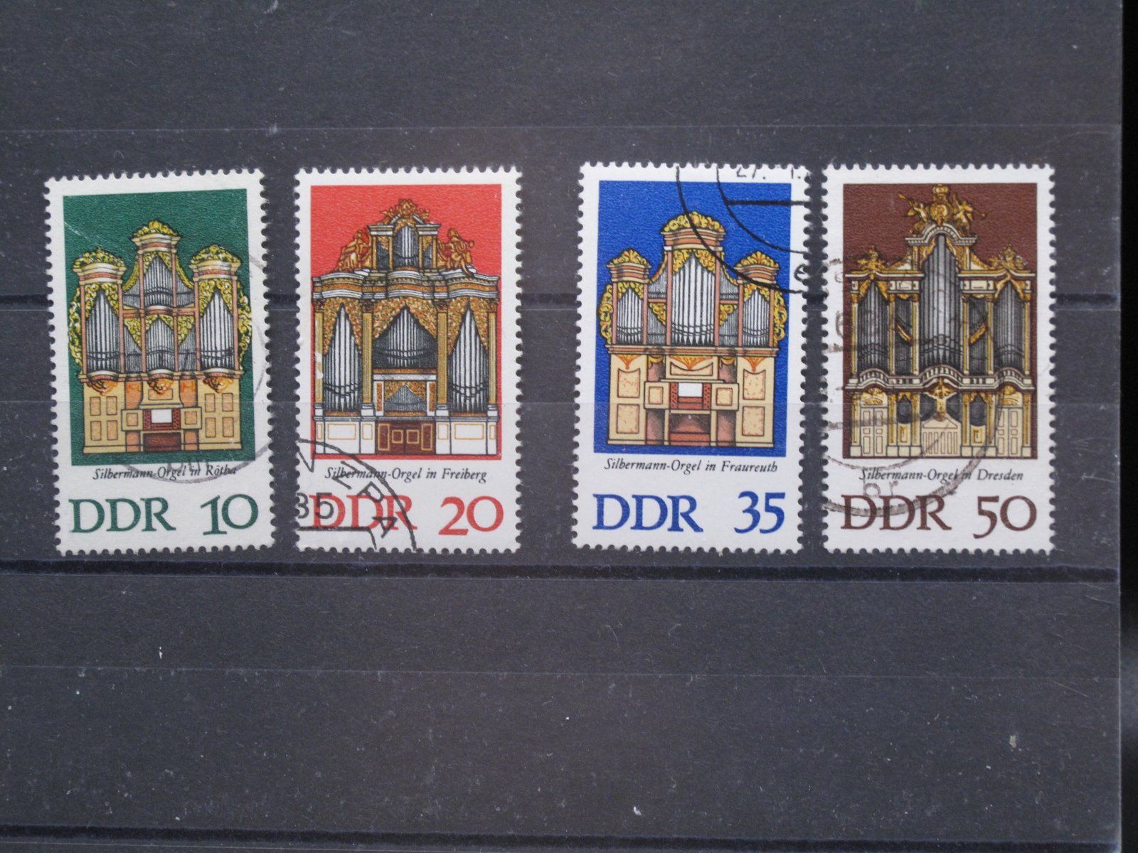 Tutti i francobolli: DDR 1976 Silbermann Orgeln gest – Usato da Wil SG venduto da fva01