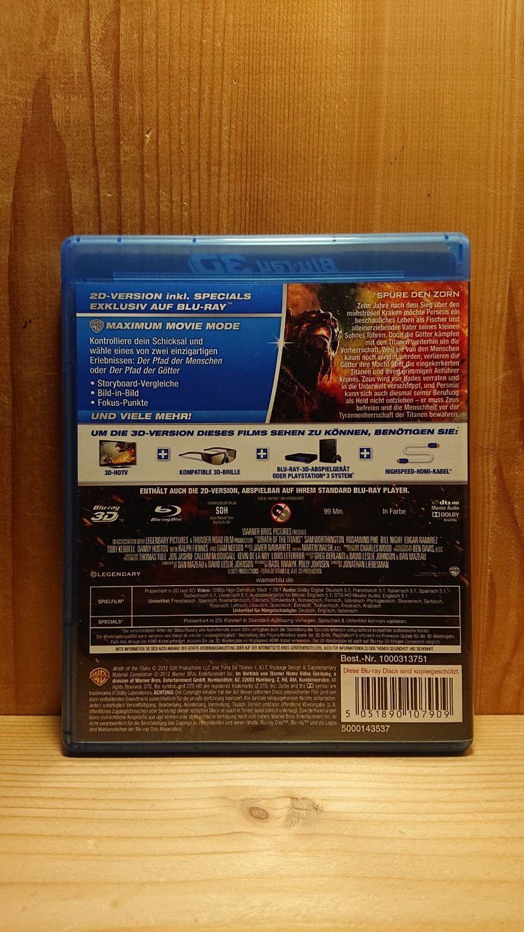 Alle DVDs: ZORN DER TITANEN 3D und 2D Blu-Ray – Gebraucht aus Wilderswil von Exebub 1