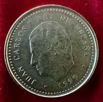 Münze 100 Pesetas Juan Carlos I Spanien 1999 gebraucht