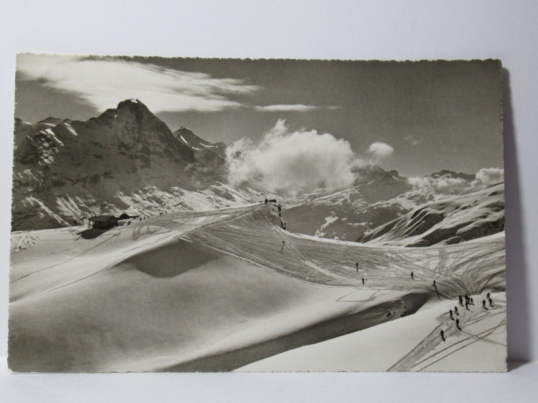 Ansichtskarten: Bergbahn Grindelwald - First , Eiger , Jungfrau 1954 – Gebraucht aus Grenchen von Bluemchen1900