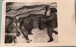 Tunneleröffnung Brigue-Iselle 1906 - Bergleute AK