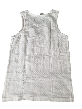NATURALINE Shirt Weiss mit blauen Punkten