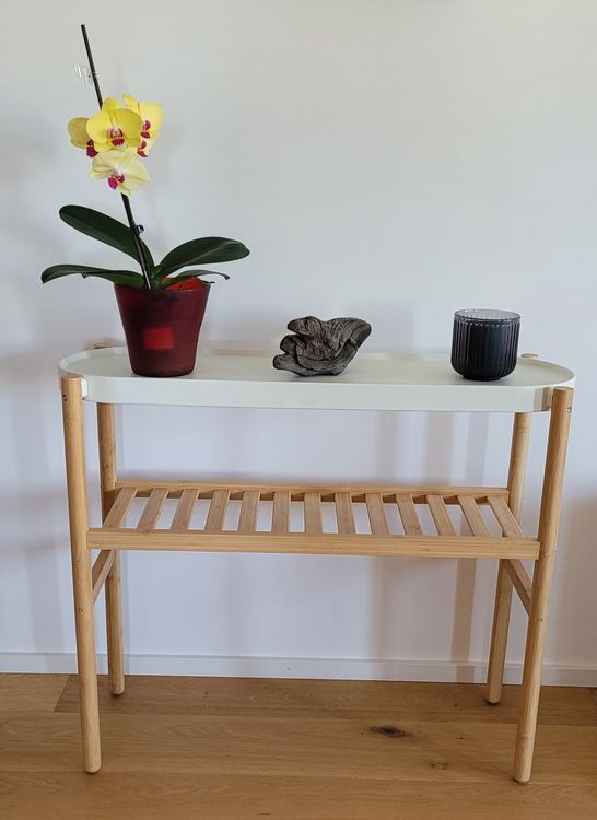 IKEA Blumenbank Bambus/weiss Kaufen auf Ricardo