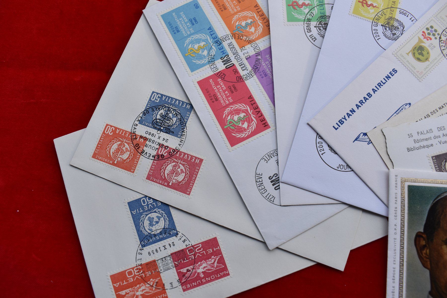 Couverts & Versandtaschen: 9  Briefe UNO Nations  Genf.   B20.10C – Gebraucht aus Bettingen von Gluscht-Oase 1