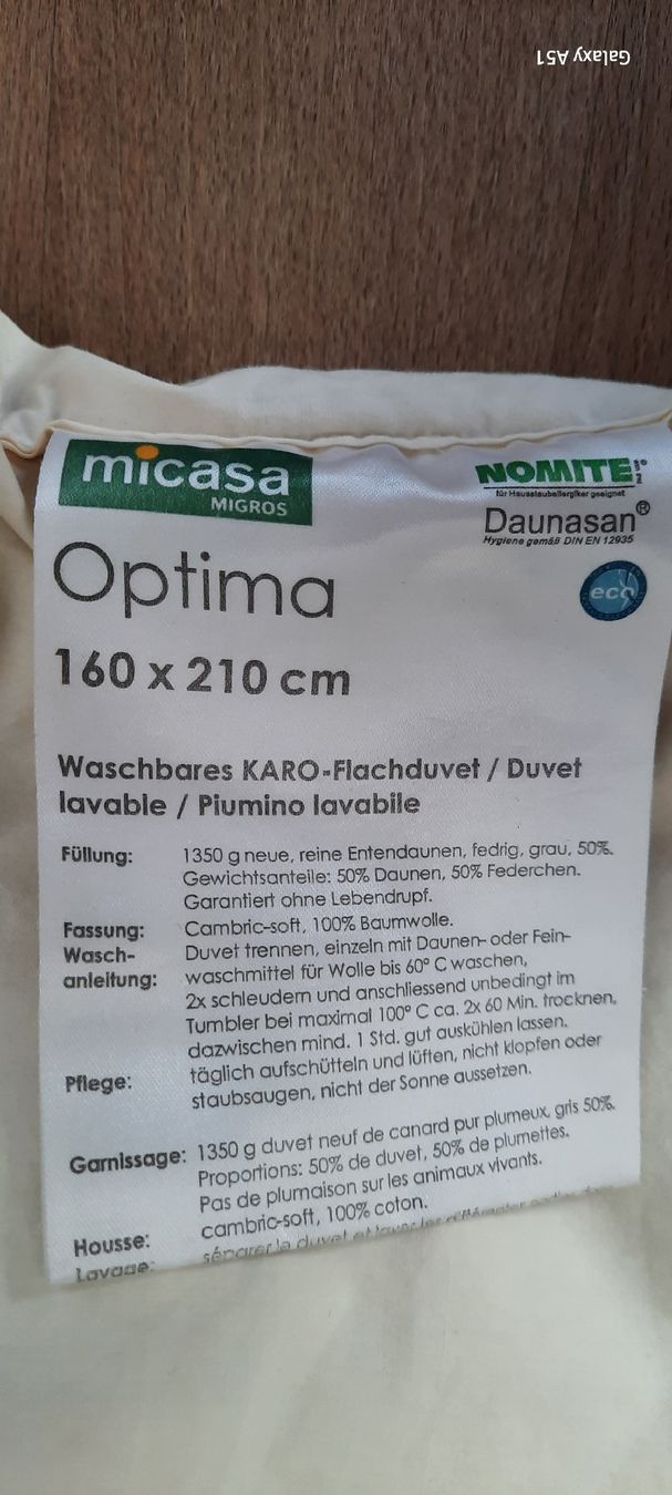Micasa Decken: ***MICASA*** Optima Bettdecke 160x210 – Gebraucht aus Wädenswil von H2H_Secondhandshop 4
