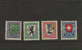 timbre Pro Juventute 1925 J33 - J36 SBK 10.00