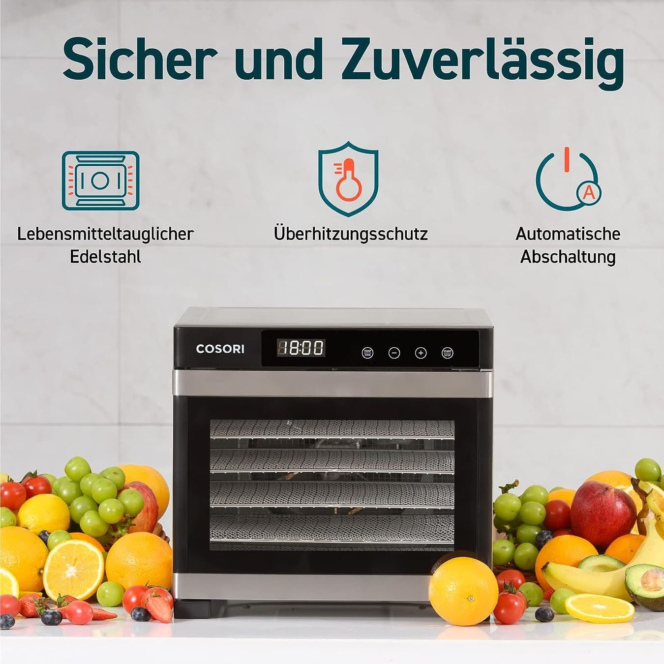 Elettrodomestici da cucina: Dörrautomat Dörrgerät 650W 6 Tabletts Timer bis 48 Std. – Nuovo e nell'imballaggio originale da Herisau venduto da Serenco 1