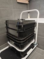 Red wiggler worms + VEVOR 5-Tray Worm Composter tower
