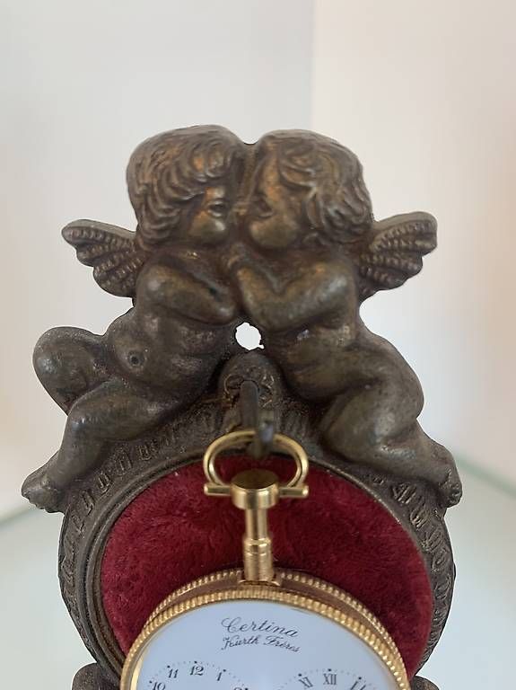 Sculture & Statue: Jugendstil  Taschenuhrenhalter Bronze um 1900 – Usato da Rothrist venduto da Oddymanliane 1