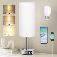 Nachttischlampe Touch Dimmbar mit USB A+C