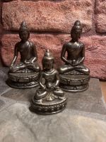 3 schönen Buddha Figuren Metall Set
