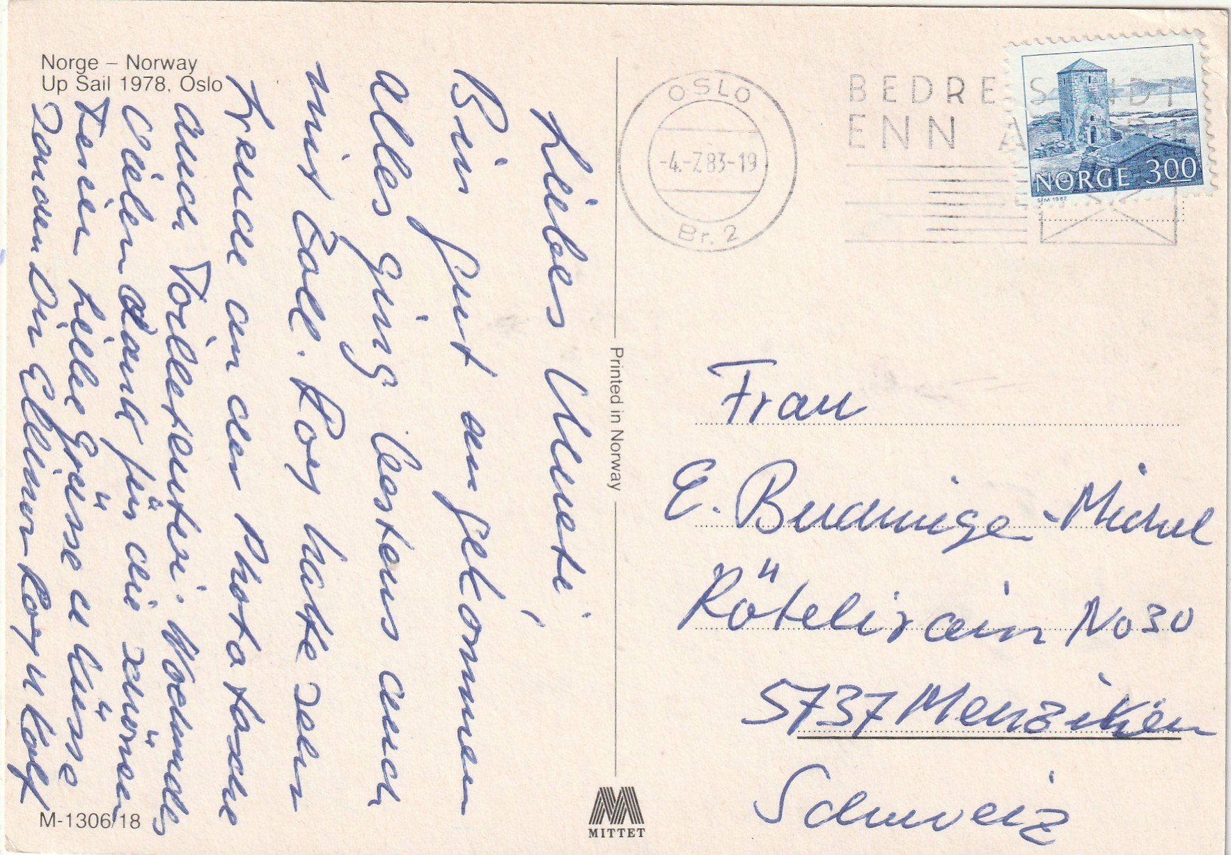Cartoline postali: Schiffanlage Oslo – Usato da Lumbrein venduto da made02 1