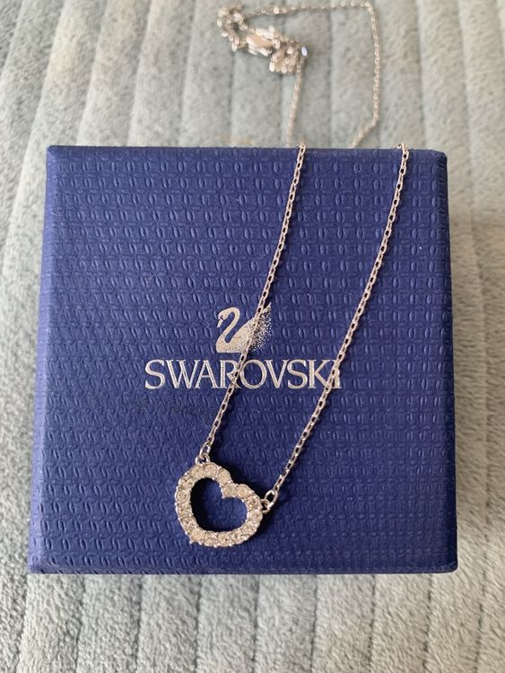 Zirkonia Silber Herz Collier Halskette Anhänger Silver Necklace Hearts