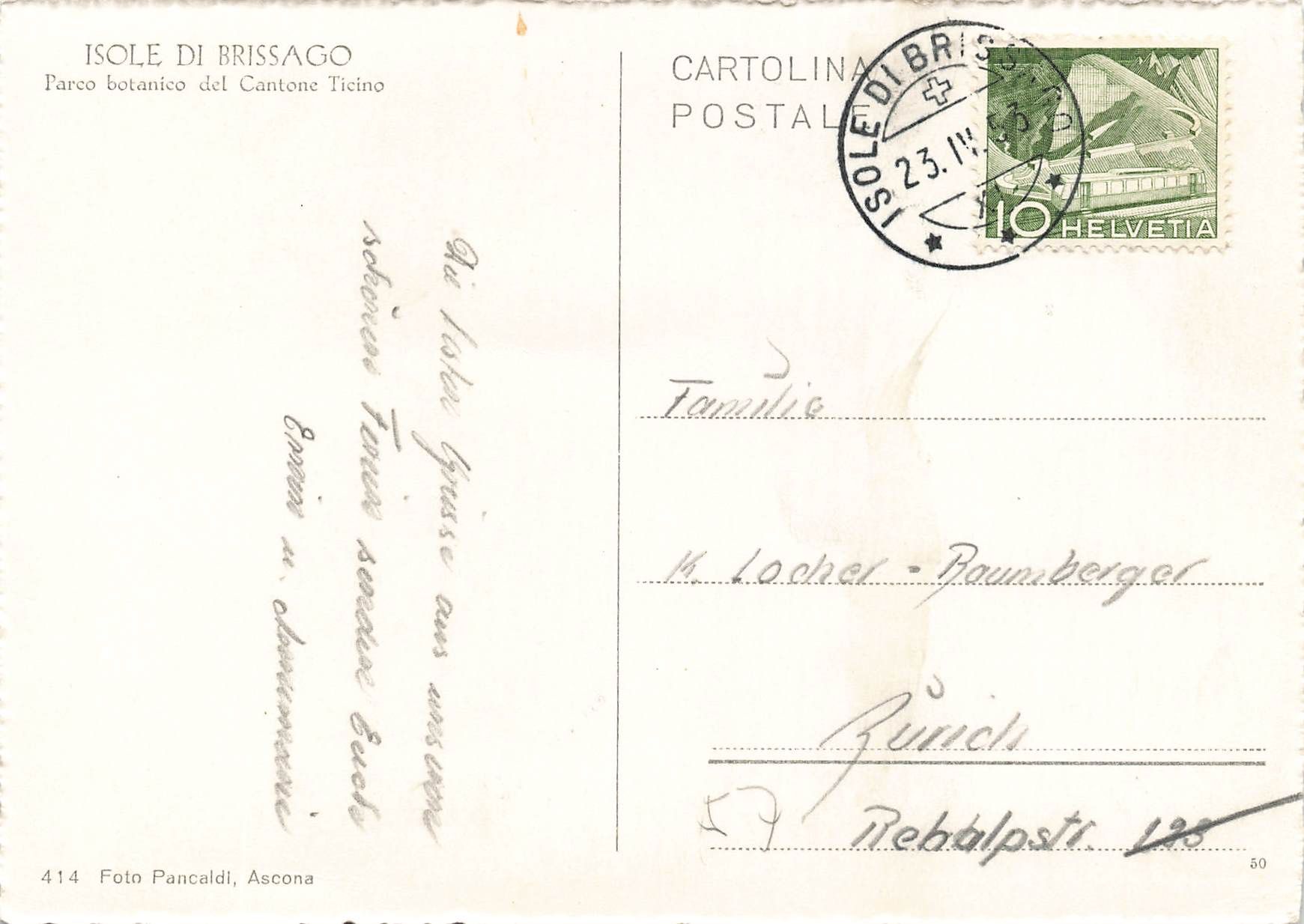 Ansichtskarten: Brissago formato G – Gebraucht aus Biasca von Blenio71 1