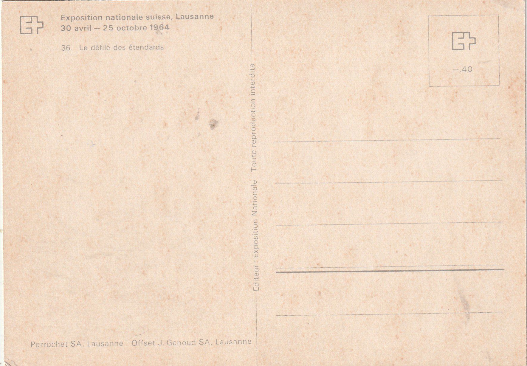 Cartoline postali: EXPO Lausanne 1964 – Usato da Lumbrein venduto da made02 1