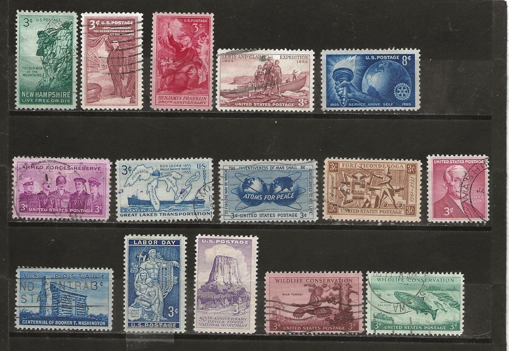 Alle Briefmarken: USA 1955 ..... – Gebraucht aus Sion von PierreP01