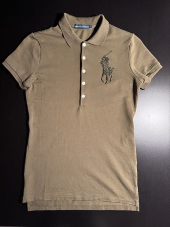 Ralph Lauren Poloshirt Gr. S Perlenlogo Khaki