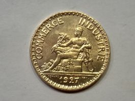 Bon de commerce, 2 francs 1927, 8.7g