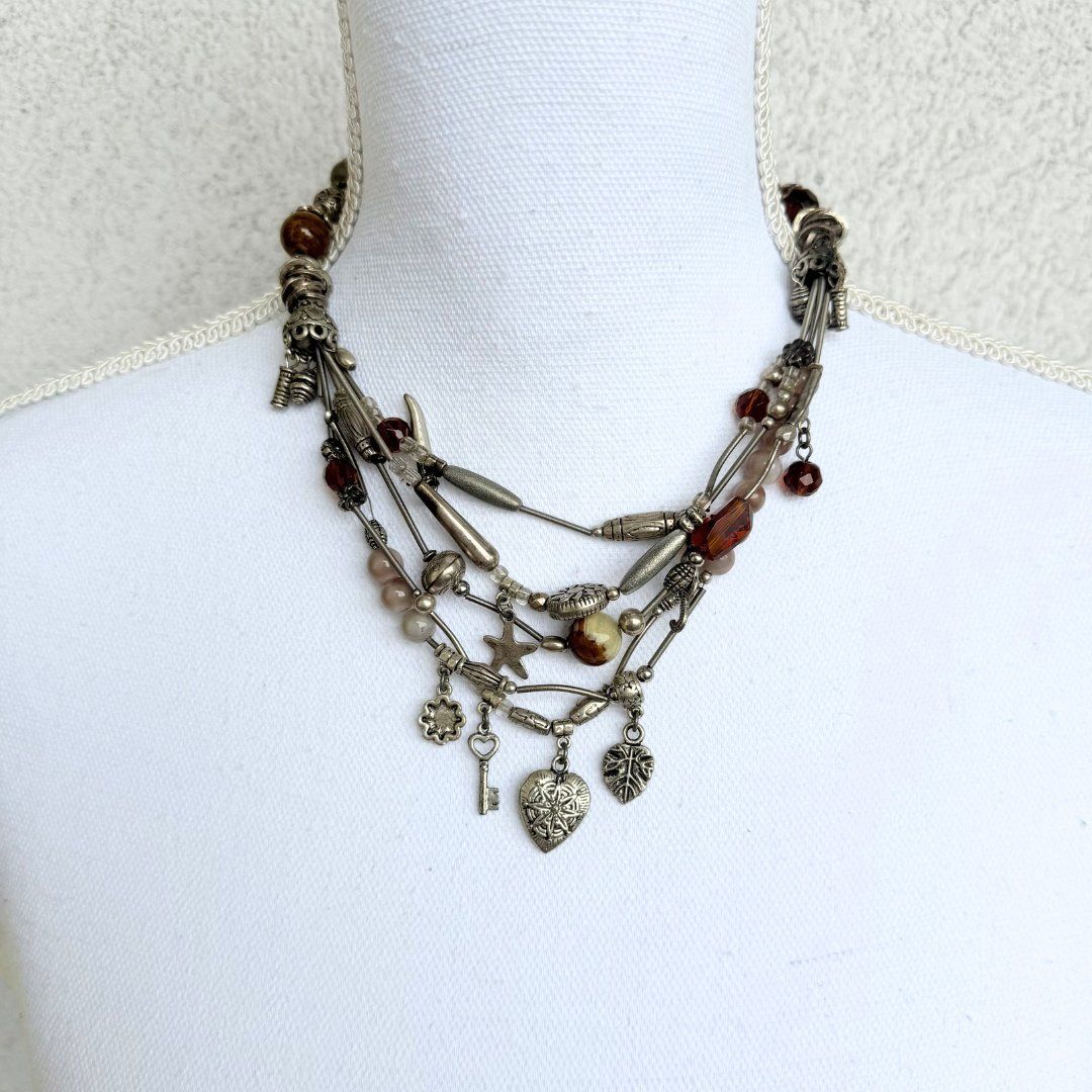 Catenine: Collier Motifs & Perles – Usato da Vevey venduto da secondlifevevey