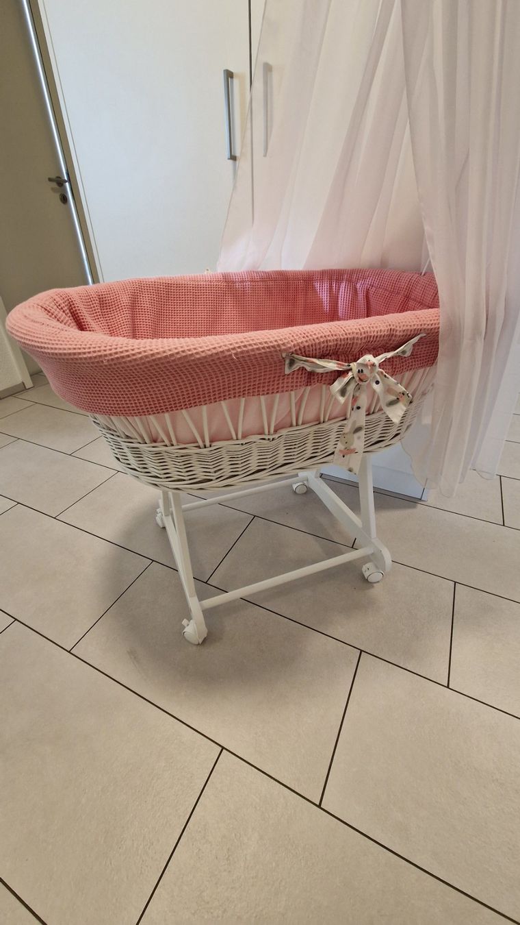 Culle: Stubenwagen mit Himmel Rosa – Usato da Basel venduto da AlexBasel01 1