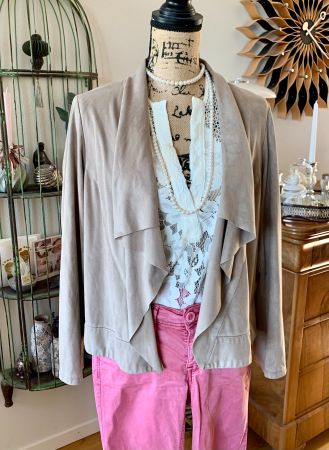 ⭐️Weicher Cardigan Kunstveloursleder von TCHIBO Gr 36/38 ⭐️