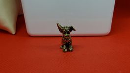 Deko-Hündchen aus Messing, kleine Figur, Vintage, Top!