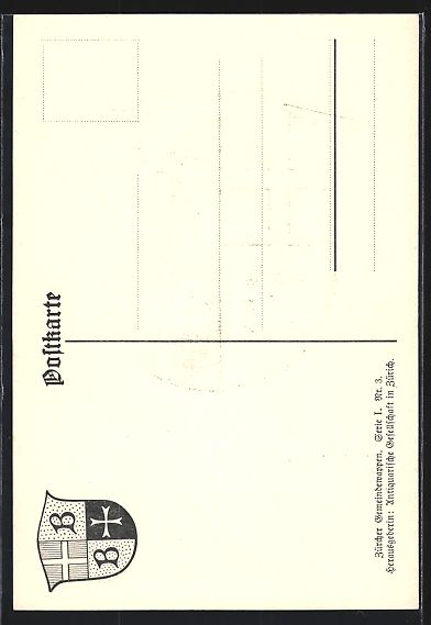 Cartoline postali: Bubikon, Wappen mit Kreuz, schwarzem B u – Usato da Berlin venduto da bartko-reher 1