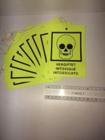 Armee Warnhinweis Etikette Totenkopf  10x Vergiftet Gift
