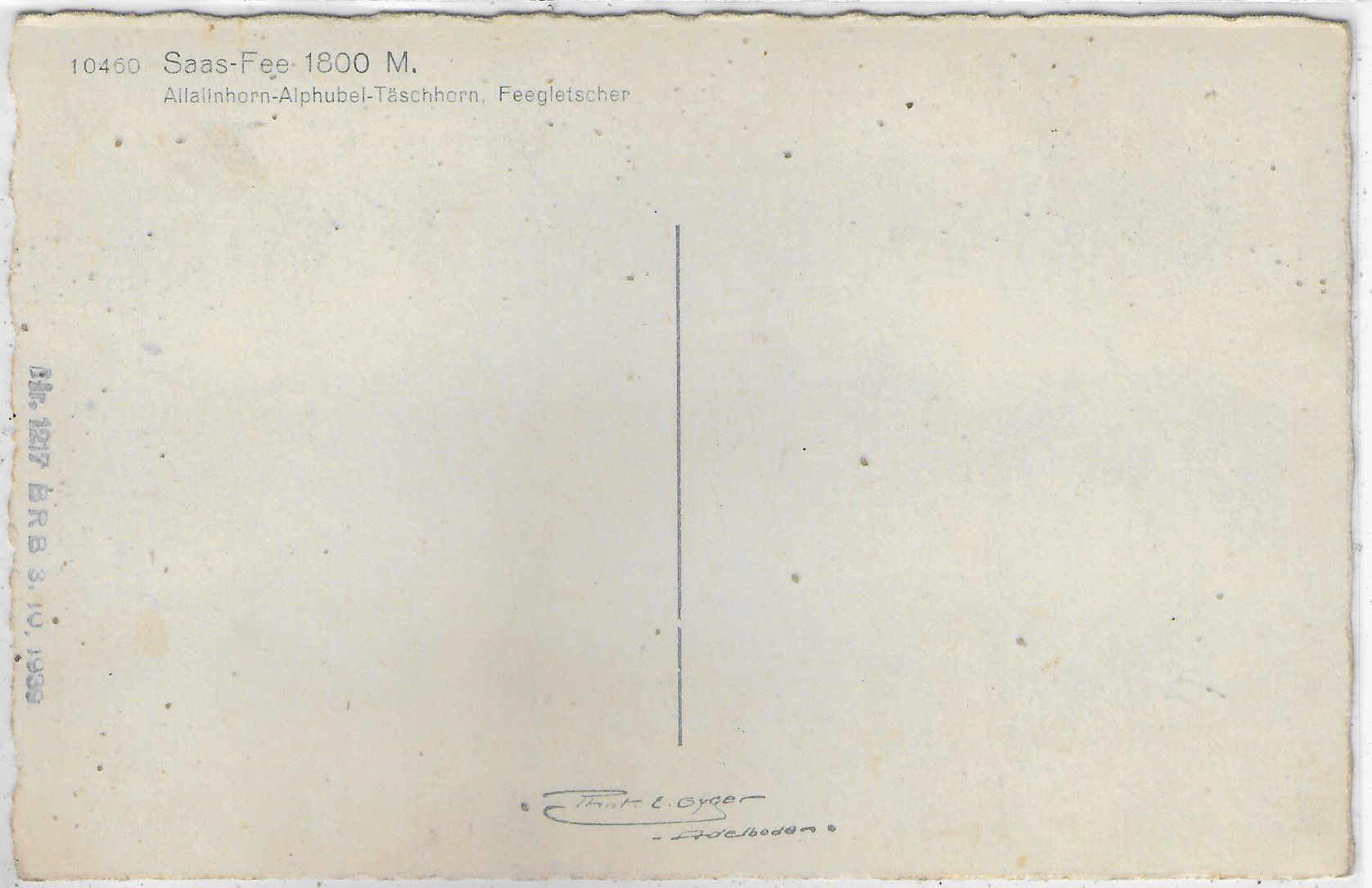 Cartoline postali: Saas-Fee - Generalansicht - Photo: E. Gyger – Usato da Ettingen venduto da Kartenplanet 1