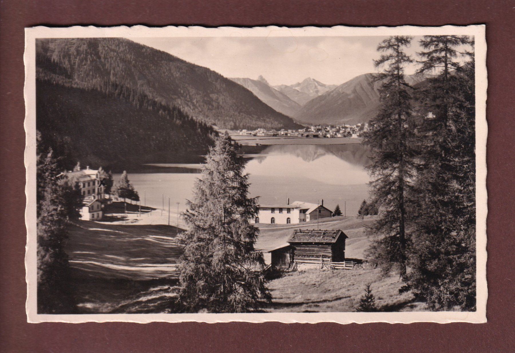 Cartoline postali: DAVOS - Davosersee - 1935 – Usato da Pully venduto da nicecards