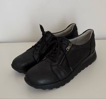 Waldläufer Damen Halbschuhe schwarz Schnürung Reissverschlus