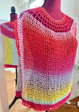 *artbyhand* Atelier-Pulli handgehäkeltes Unikat 1-size Natur