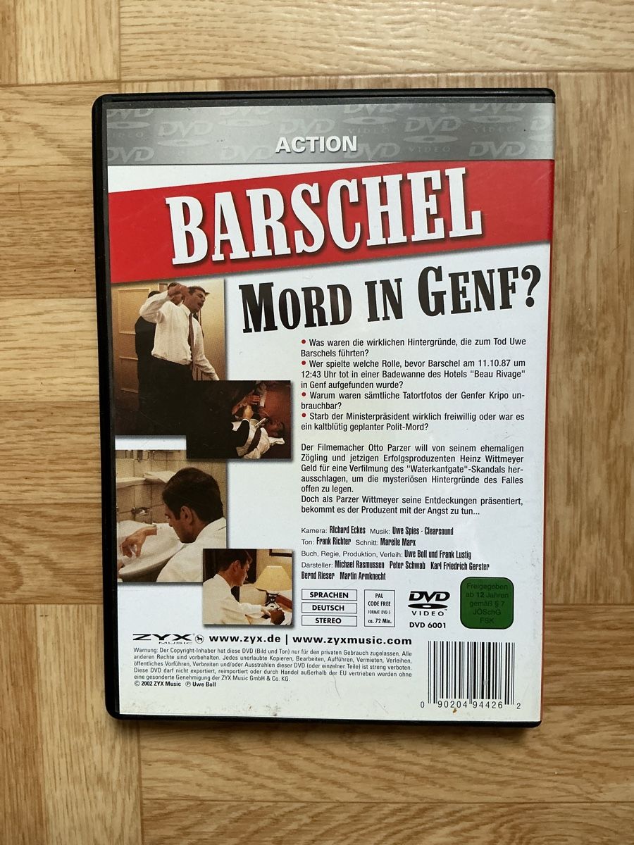 Alle DVDs: Barschel - Mord in Genf? – Gebraucht aus Kreuzlingen von Schuggerman 1