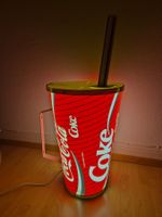 Coca Cola Becher Leuchtreklame Lampe Leuchte Reklame Kneipe