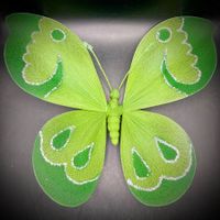 Schmetterling Dekoration grün mit Glitzer aus Philippinen