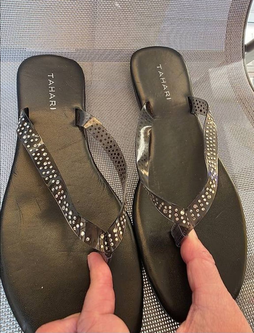Scarpe da donna: Flip Flops von Tahari Gr. 39 – Nuovo (secondo la descrizione) da Zürich venduto da diekorni4 2