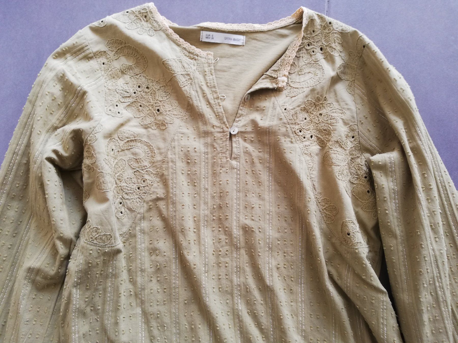 Camicette: Bluse mit Stickerei Gr S Senfgelb – Usato da Untersiggenthal venduto da Marlen59 2
